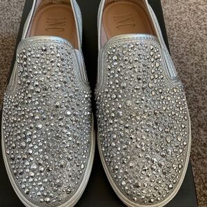 INC Silver tennis shoes, 6.5